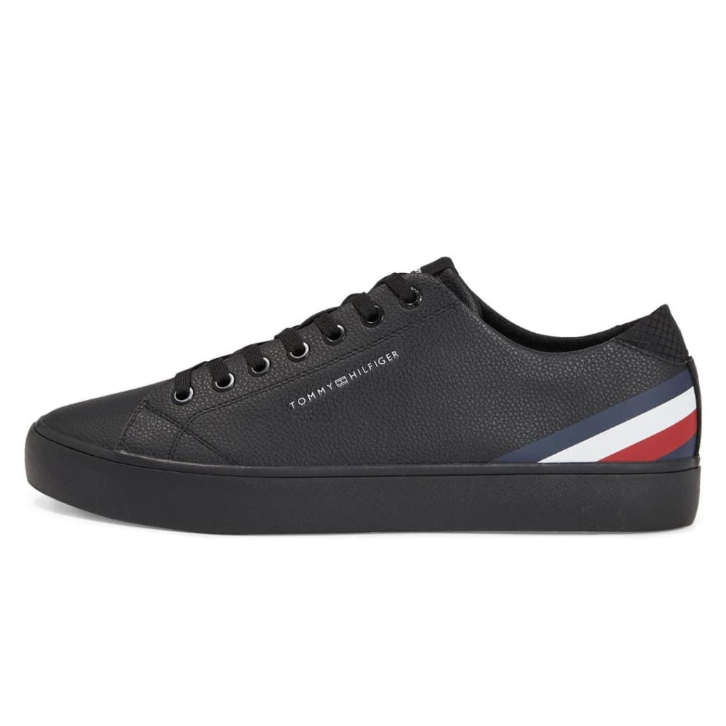 Tommy Hilfiger Th Hi Vulc Core Low LTH Stripes Sneaker Men - BLK Shoes