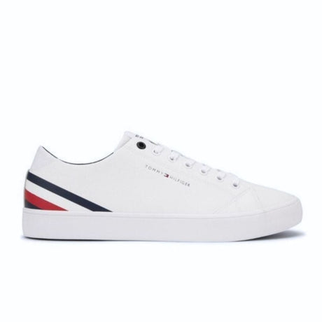 Tommy Hilfiger Th Hi Vulc Core Low LTH Stripes Sneaker Men - WHT 40 / White Shoes
