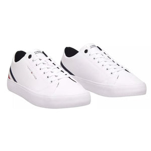 Tommy Hilfiger Th Hi Vulc Core Low LTH Stripes Sneaker Men - WHT