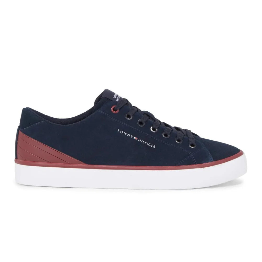 Tommy Hilfiger Th Hi Vulc Core Low Suede Sneakers Men FM0FM04817-NVY - Navy / 40 D Medium Shoes