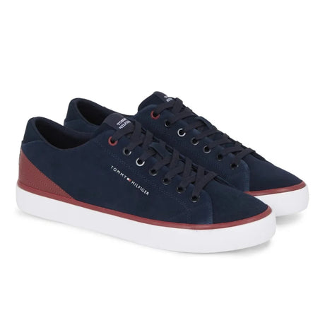 Tommy Hilfiger Th Hi Vulc Core Low Suede Sneakers Men FM0FM04817-NVY - Shoes