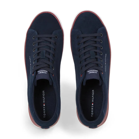 Tommy Hilfiger Th Hi Vulc Core Low Suede Sneakers Men FM0FM04817-NVY - Shoes