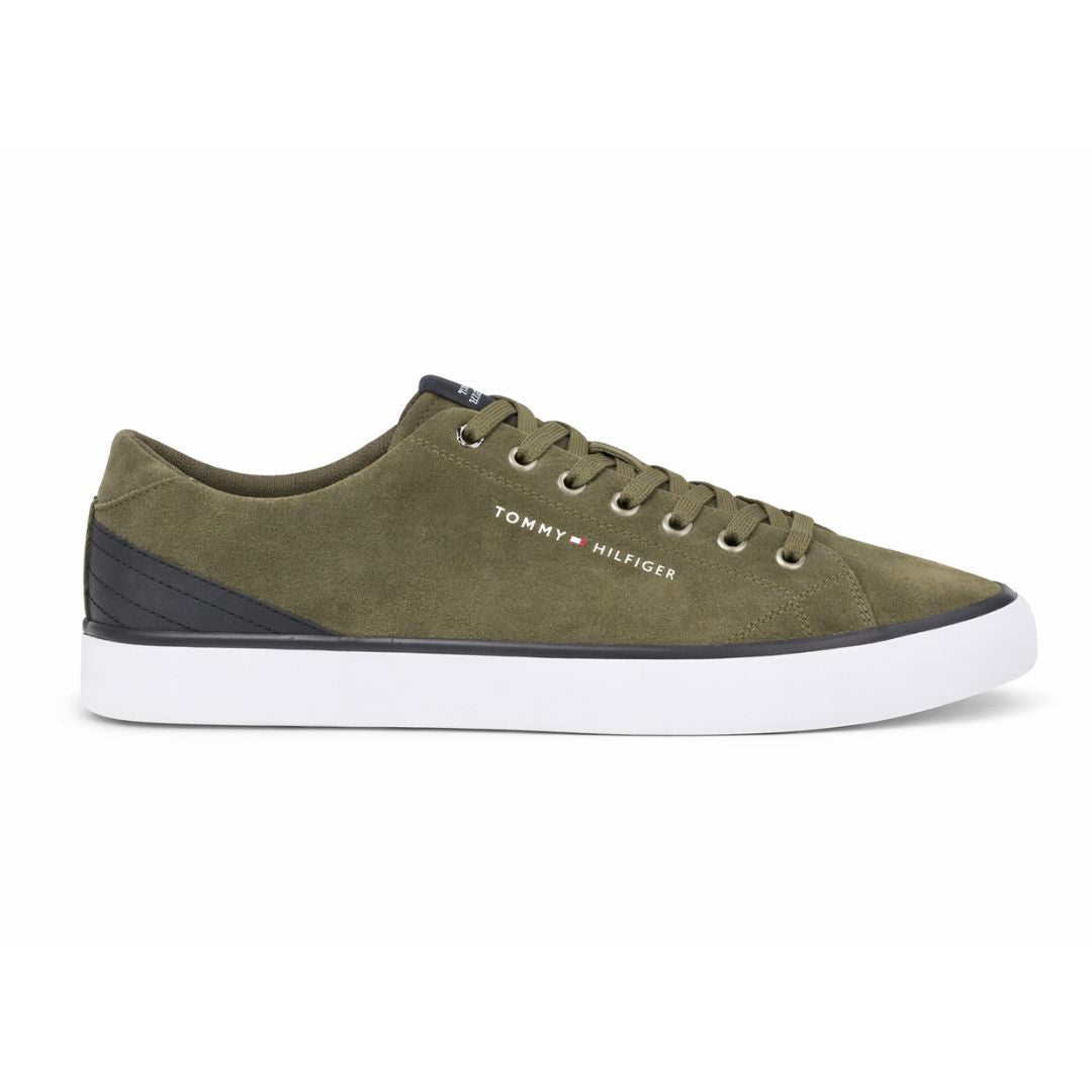 Tommy Hilfiger Th Hi Vulc Core Low Suede Sneakers Men FM0FM04817-OLV - Olive / 40