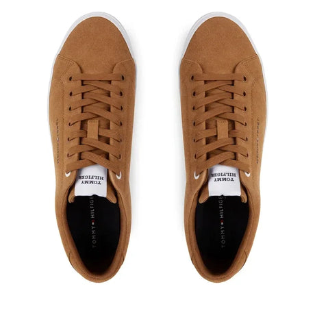 Tommy Hilfiger Th Hi Vulc Core Low Suede Sneakers Men FM0FM04817-TAN - Shoes