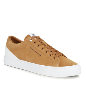 Tommy Hilfiger Th Hi Vulc Core Low Suede Sneakers Men FM0FM04817-TAN - Shoes