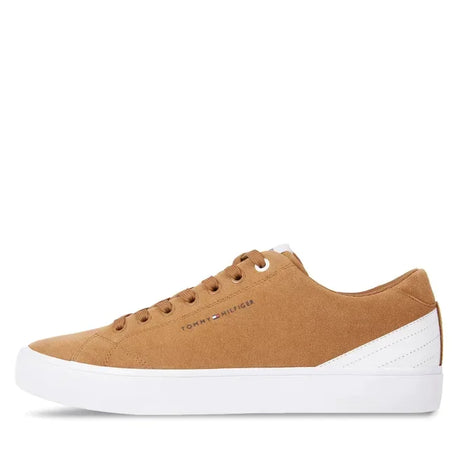 Tommy Hilfiger Th Hi Vulc Core Low Suede Sneakers Men FM0FM04817-TAN - Shoes