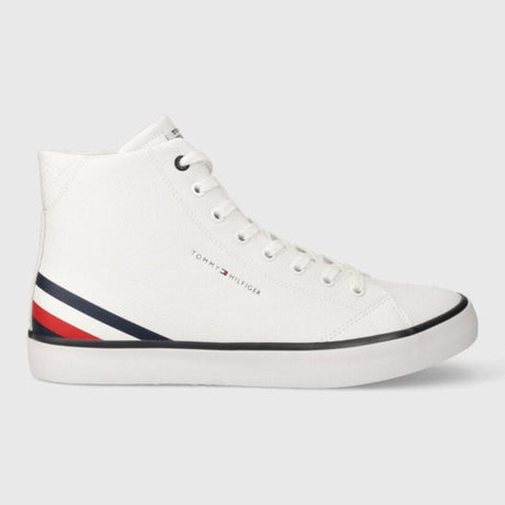 Tommy Hilfiger TH Hi Vulc Core LTH Sneaker Men - WHT 40 / White Shoes