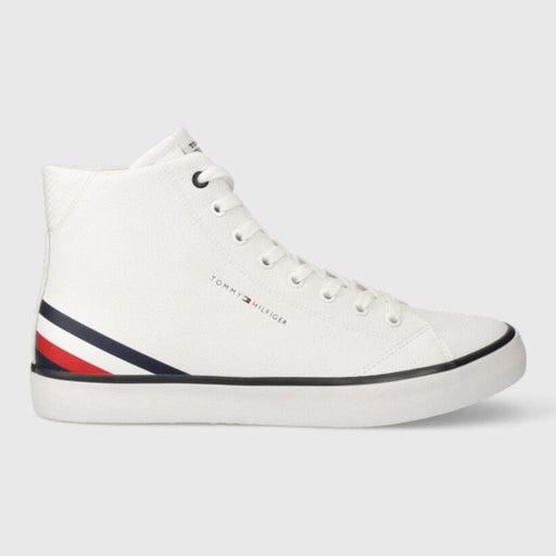 Tommy Hilfiger TH Hi Vulc Core LTH Sneaker Men - WHT 40 / White Shoes