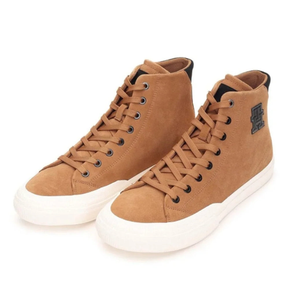 Tommy Hilfiger TH Hi Vulc Premium Suede Sneaker Men - TAN Shoes