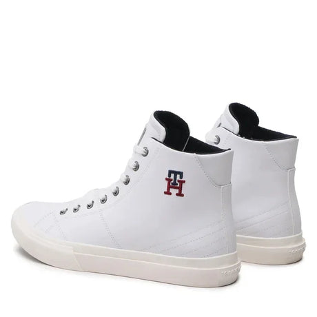 Tommy Hilfiger Th Hi Vulc Street Leather Men FM0FM04739-WHT - Shoes