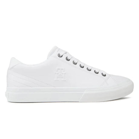 Tommy Hilfiger Th Hi Vulc Street Low Lth Mono Sneaker FM0FM04780 - WHT - 40 / White Shoes