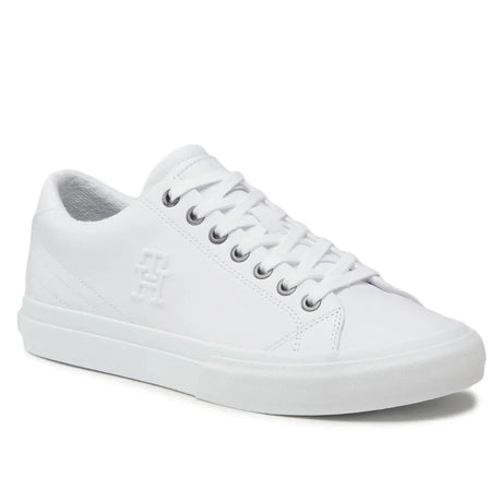 Tommy Hilfiger Th Hi Vulc Street Low Lth Mono Sneaker FM0FM04780 - WHT - Shoes