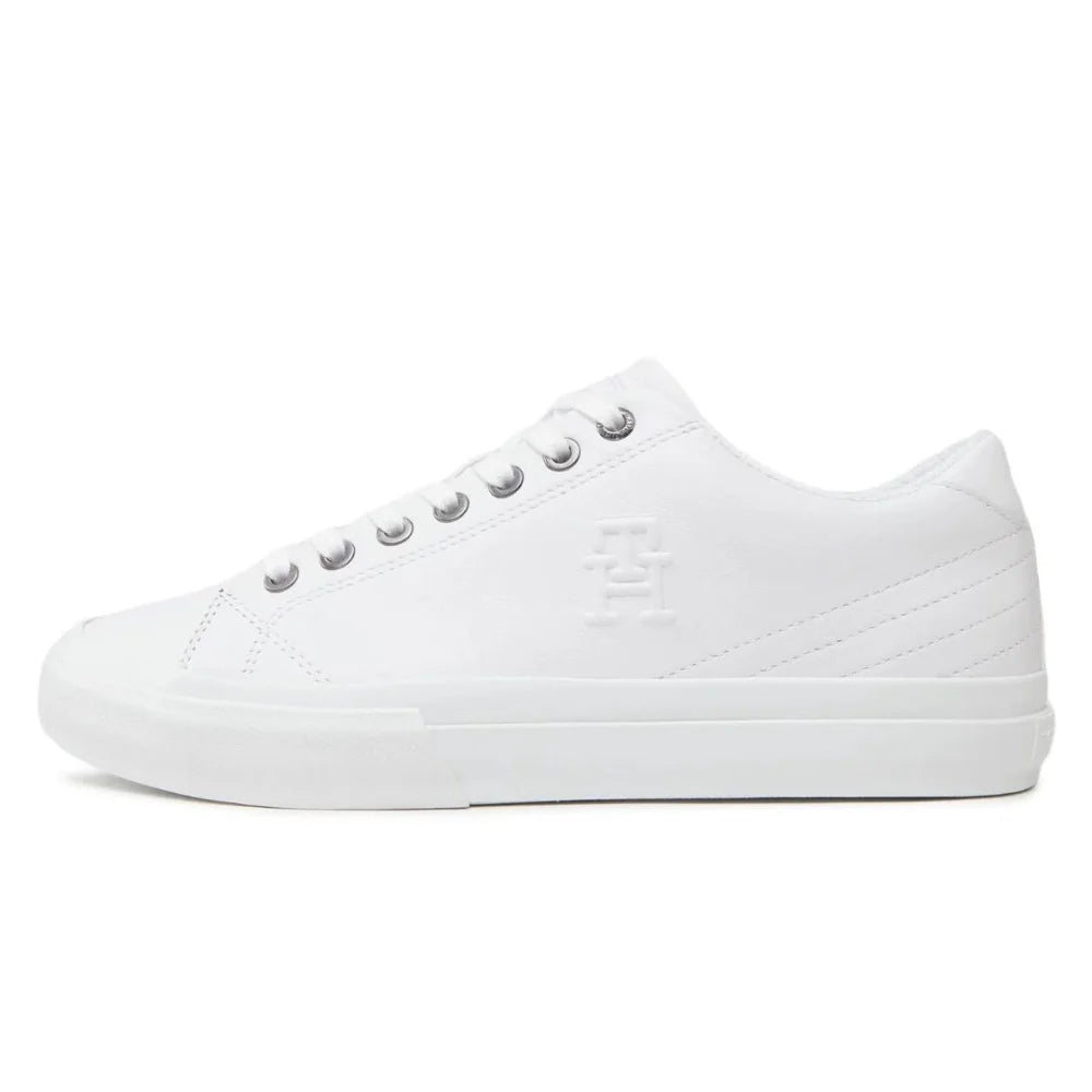 Tommy Hilfiger Th Hi Vulc Street Low Lth Mono Sneaker FM0FM04780 - WHT - Shoes