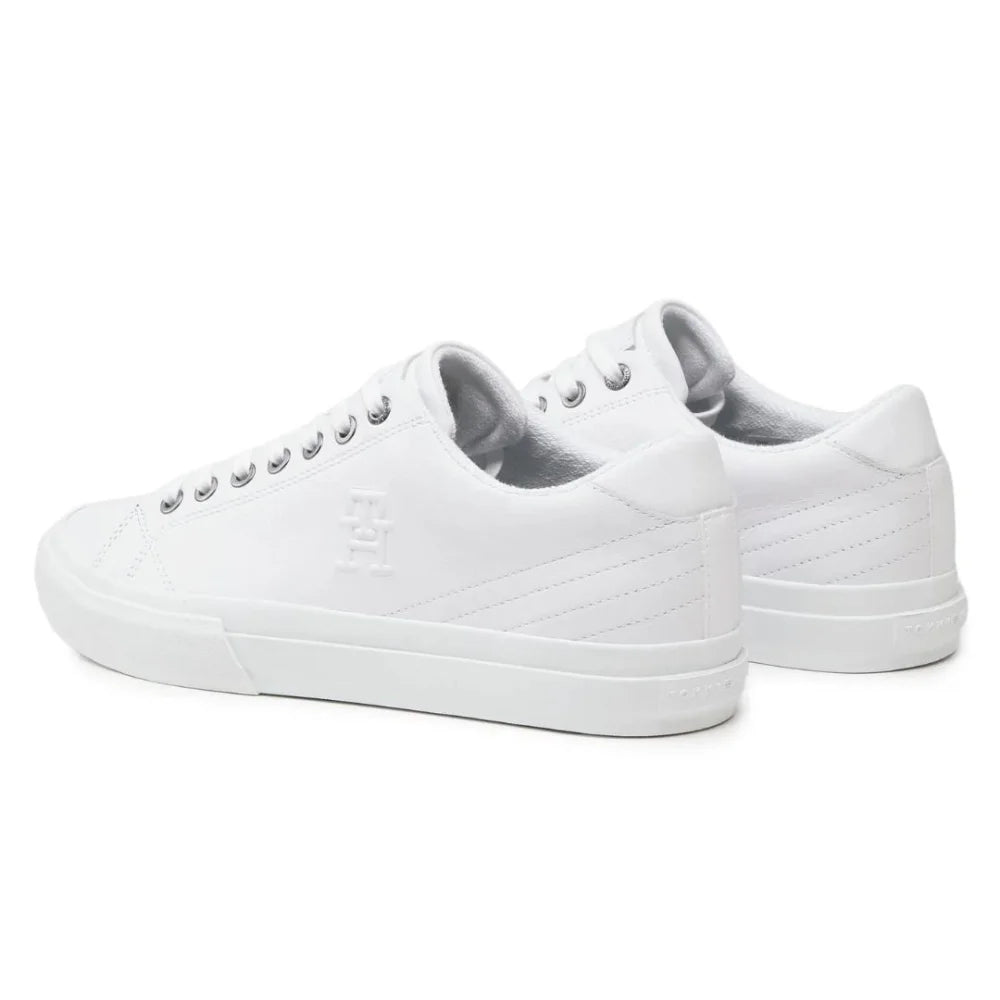 Tommy Hilfiger Th Hi Vulc Street Low Lth Mono Sneaker FM0FM04780 - WHT - Shoes