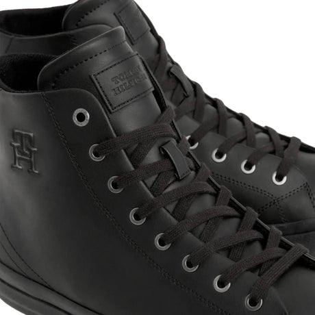 Tommy Hilfiger TH HI VULC STREET LTH MONO Men FM0FM04779-BLK