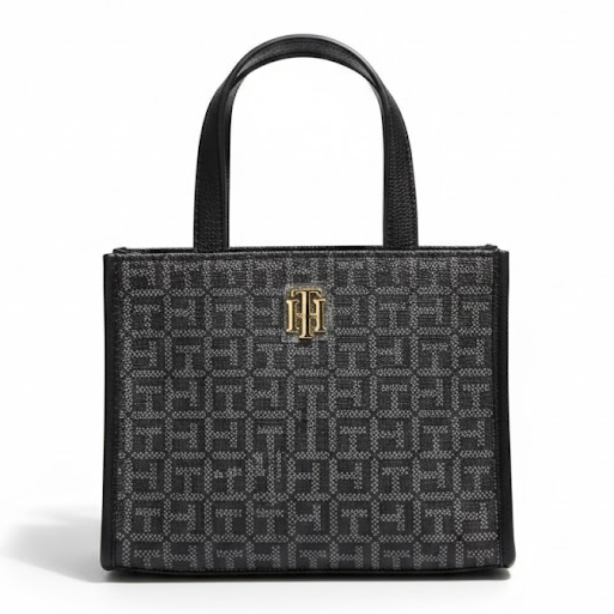 Tommy Hilfiger TH logo metal handbag women - NVYGRY - Navy-Grey