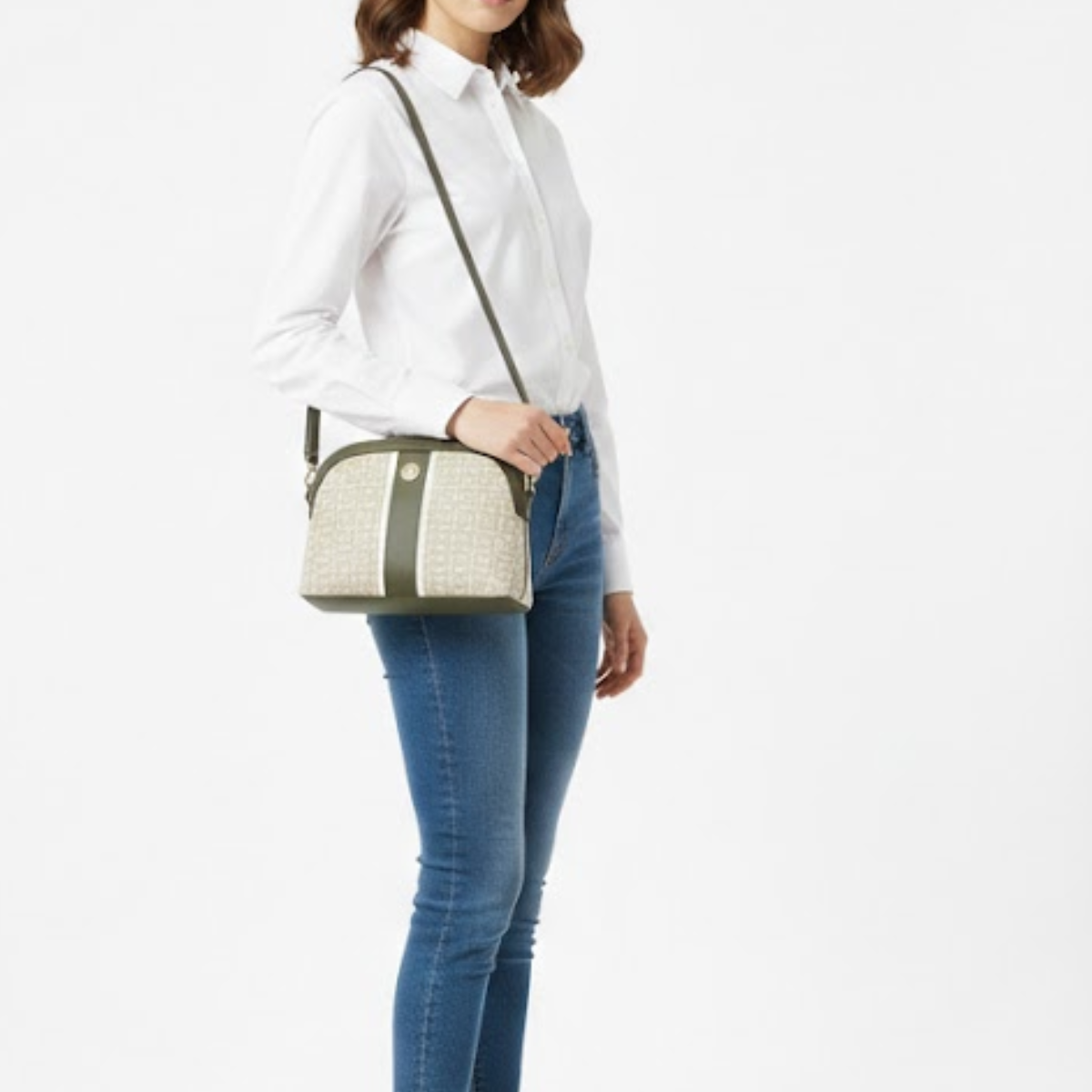 Tommy Hilfiger TH Logo Small Crossbody Women - BEGOLV - Beige-Olive