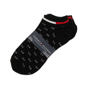 Tommy Hilfiger TH Monogram 3-Pack Socks - BLK - 3 Pairs / Black / OS