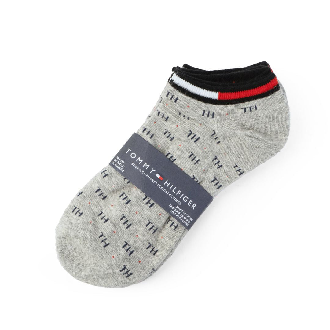 Tommy Hilfiger TH Monogram 3-Pack Socks - GRY - 3 Pairs / Gray / OS