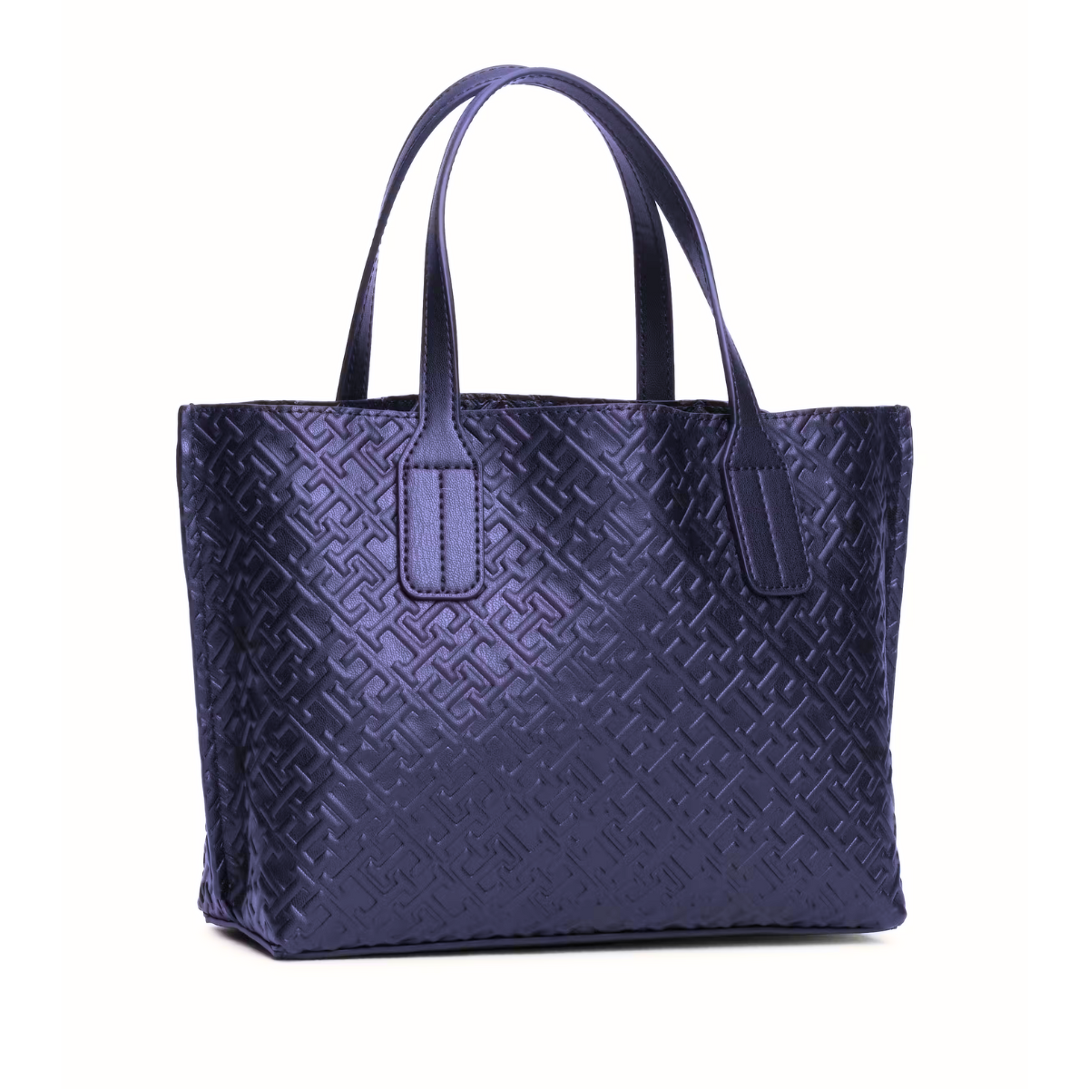 Tommy Hilfiger TH Monogram Embossed Large Tote - NVY - Navy