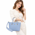 TOMMY HILFIGER TH Monogram Embossed Tote Bag - CYN - Cyan