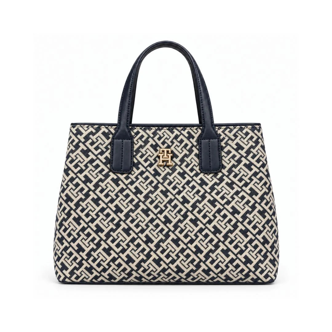 Tommy Hilfiger TH Monogram Jacquard Satchel Women - NVY - Navy