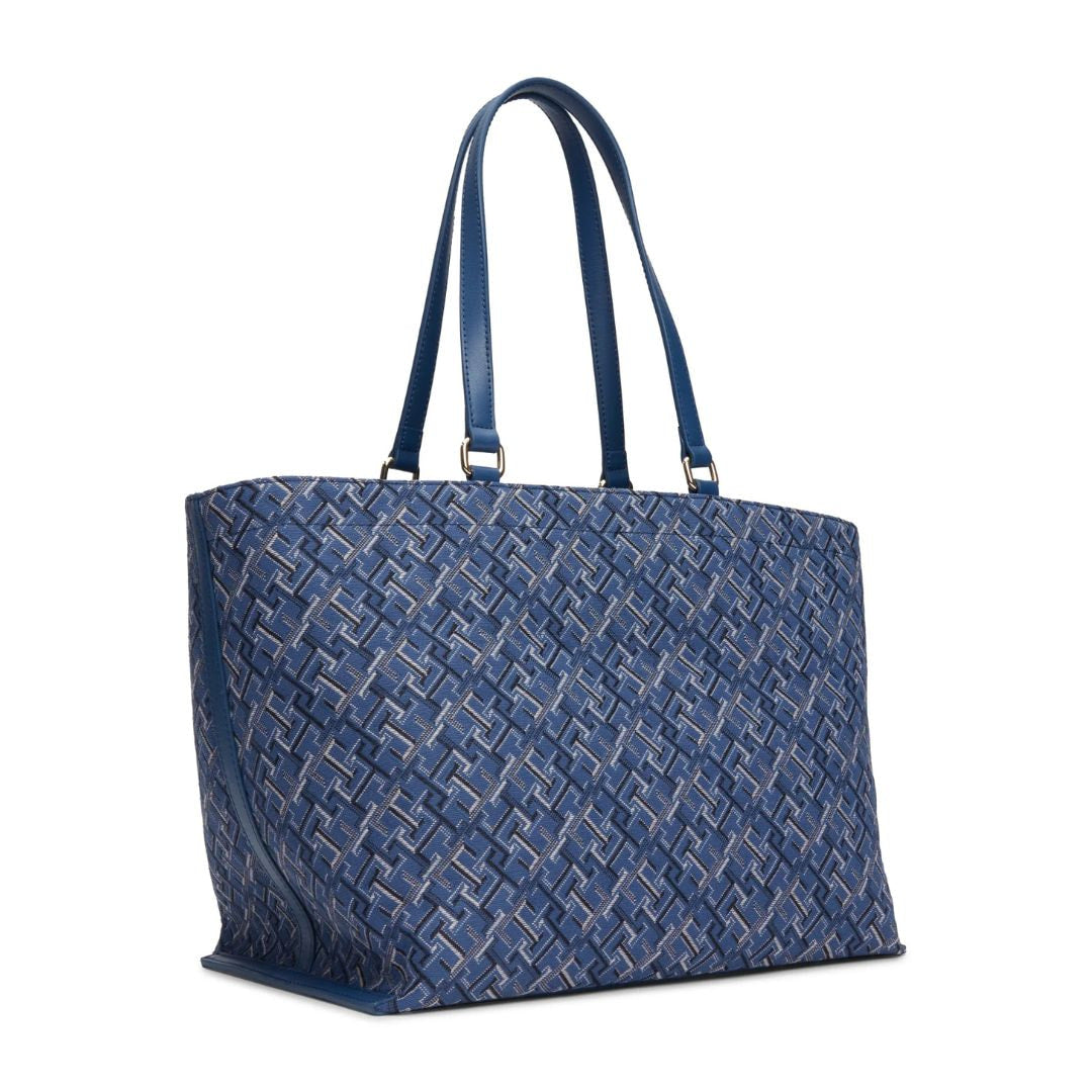 Tommy Hilfiger TH Monogram Jacquard Tote - BLU - Blue