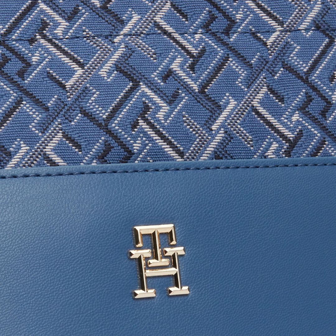 Tommy Hilfiger TH Monogram Jacquard Tote - BLU - Blue