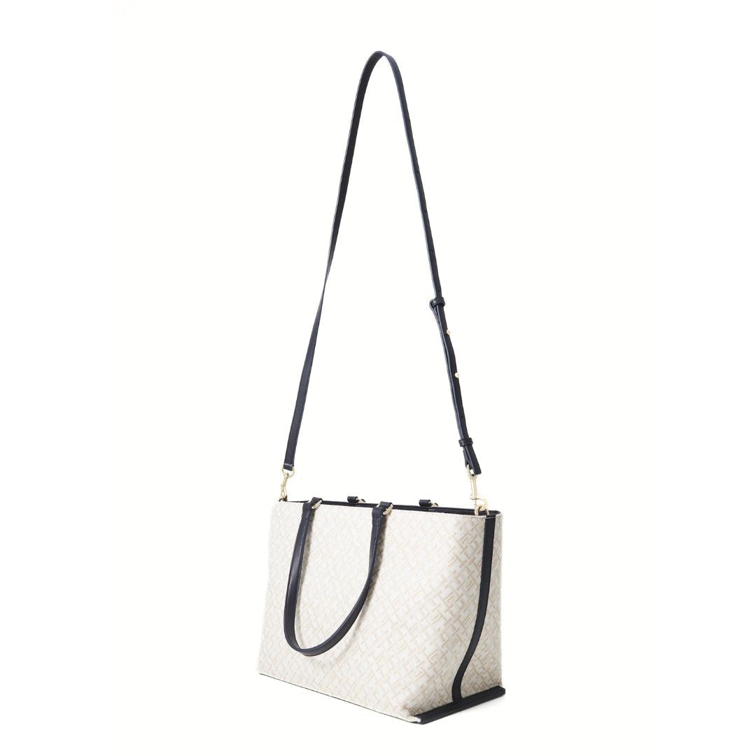 Tommy Hilfiger TH Monogram Jacquard Tote - OFFWHT - Beige