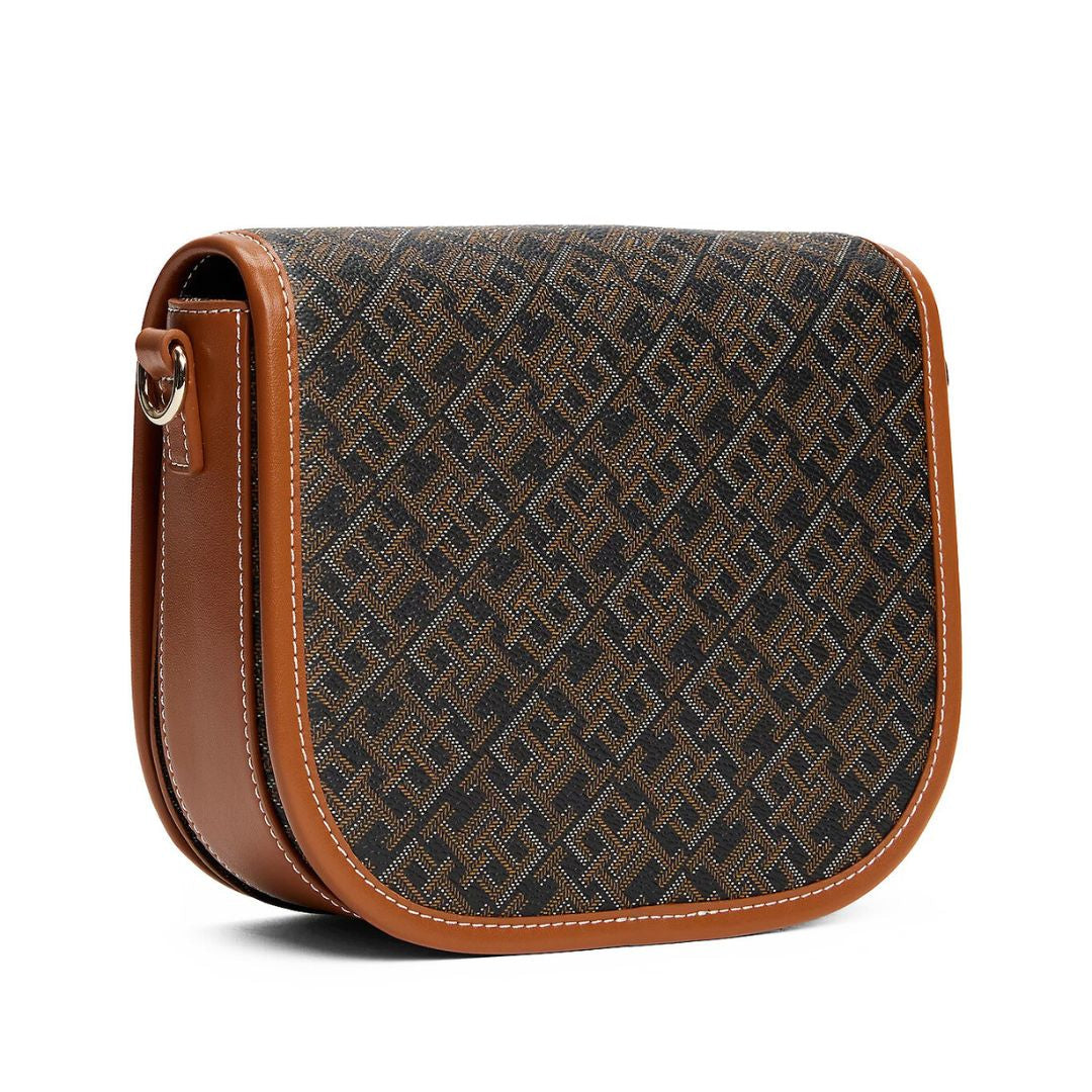 Tommy Hilfiger TH Monoplay Crossbody Saddle Bag - BLK - Black