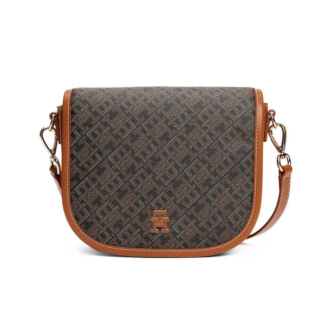 Tommy Hilfiger TH Monoplay Crossbody Saddle Bag - BLK - Black