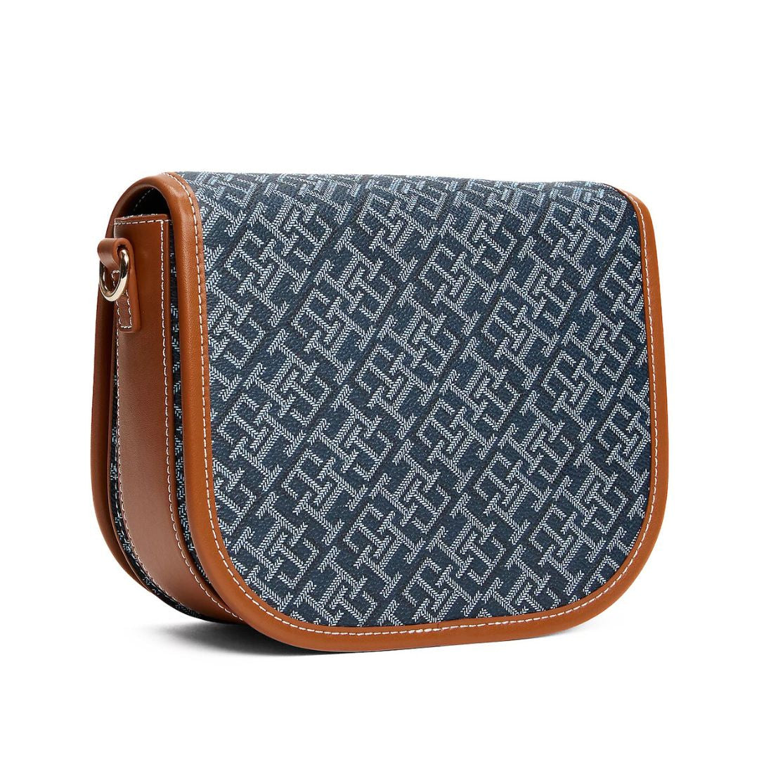 Tommy Hilfiger TH Monoplay Crossbody Saddle Bag - BLU - Blue