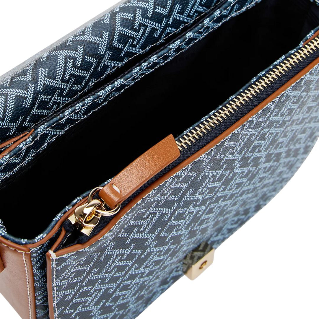 Tommy Hilfiger TH Monoplay Crossbody Saddle Bag - BLU - Blue