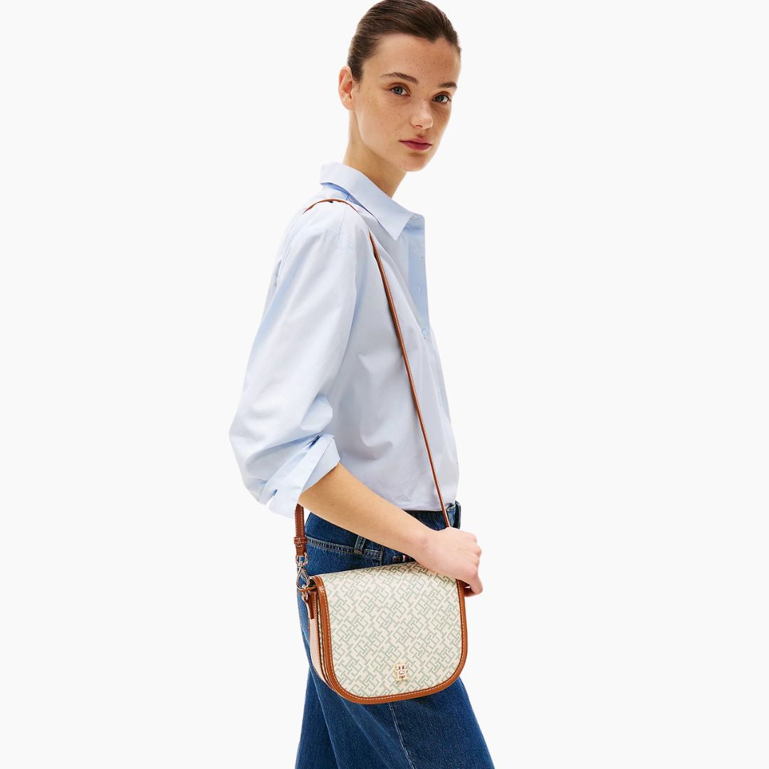 Tommy Hilfiger TH Monoplay Crossbody Saddle Bag - GRN - Green