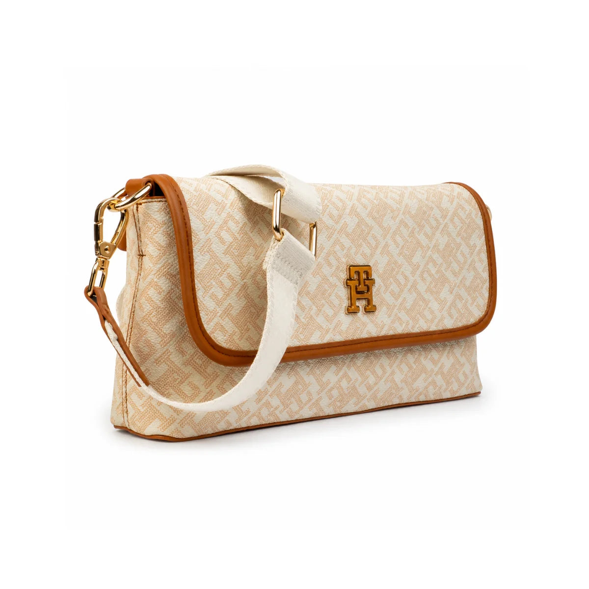 Tommy Hilfiger TH MONOPLAY LE FLAP Crossbody Bag - BEG - Beige