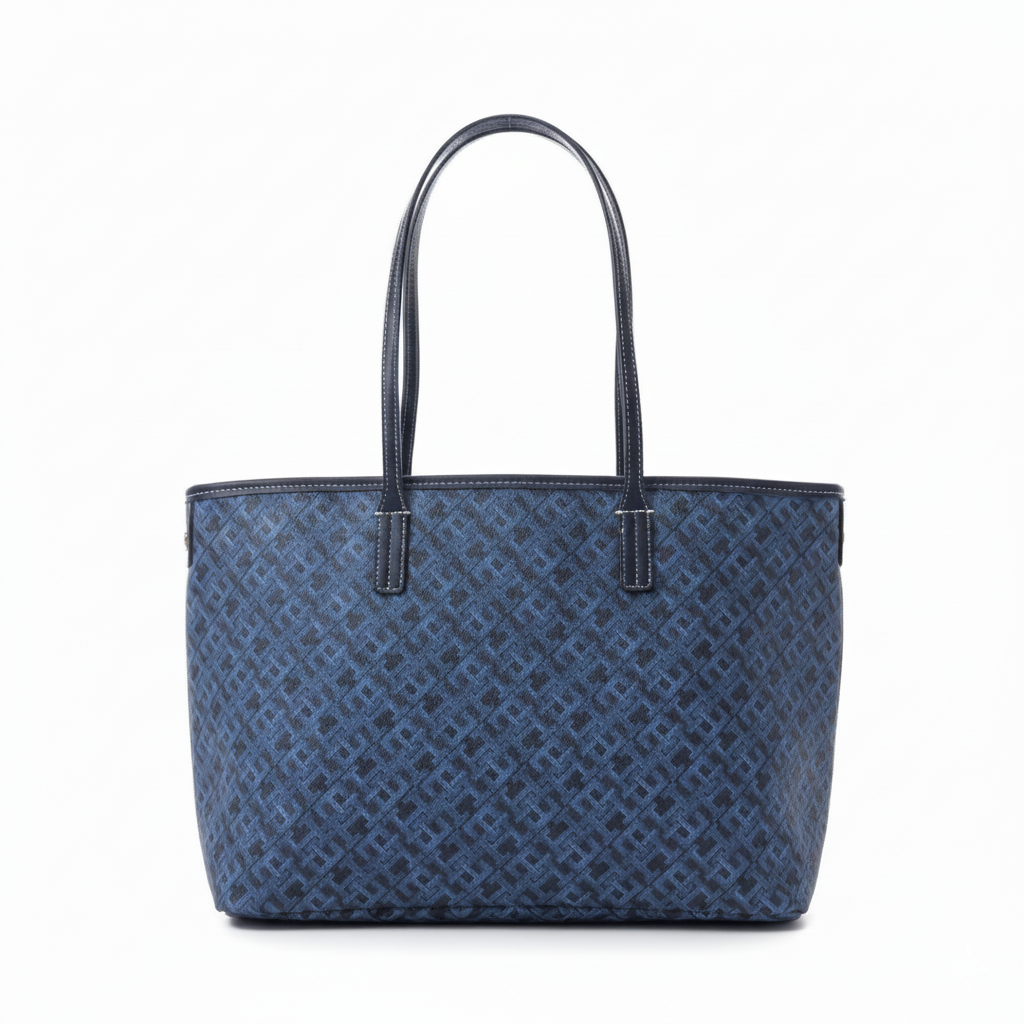 Tommy Hilfiger TH Monoplay Removable Laptop Pouch Tote - BLU - Blue
