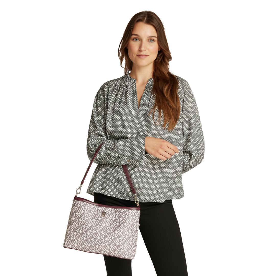 Tommy Hilfiger TH Monoplay Smooth Shoulder Bag - BRG - Burgundy