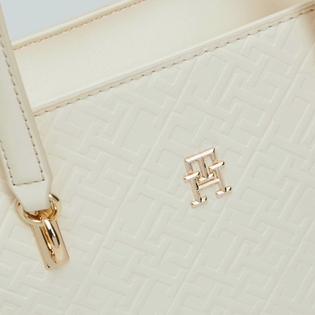 Tommy Hilfiger Th Refined Mini Tote Mono AW0AW16002-CRM - Cream