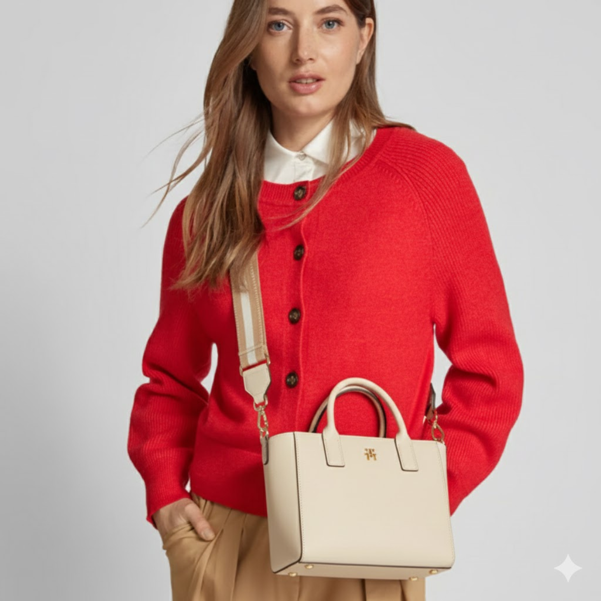 Tommy Hilfiger TH Soft Logo Strap Tote Women - CRM - Cream