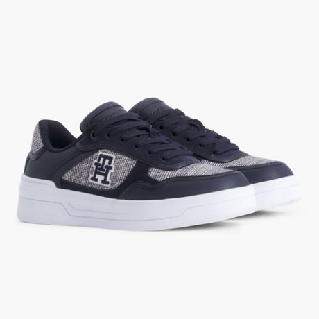 Tommy Hilfiger TH Woven Basket Sneaker Women FW0FW07289-NVYGRY - Navy / 36 - Shoes