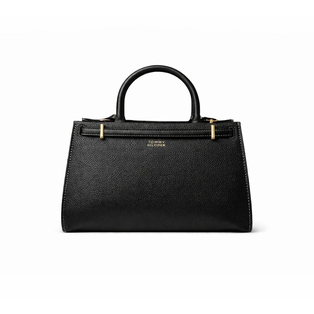 Tommy Hilfiger The American Icon Leather Tote Bag - BLK - Black