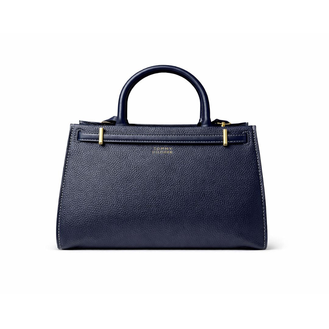 Tommy Hilfiger The American Icon Leather Tote Bag - NVY - Nany