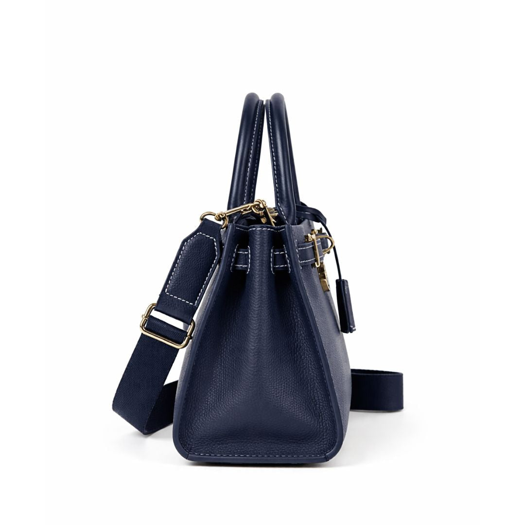 Tommy Hilfiger The American Icon Leather Tote Bag - NVY - Nany