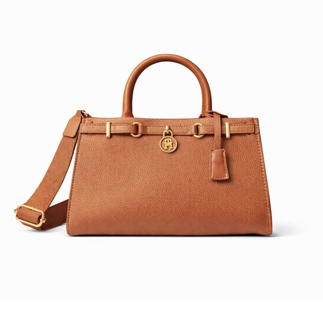Tommy Hilfiger The American Icon Leather Tote Bag - TAN - Tan