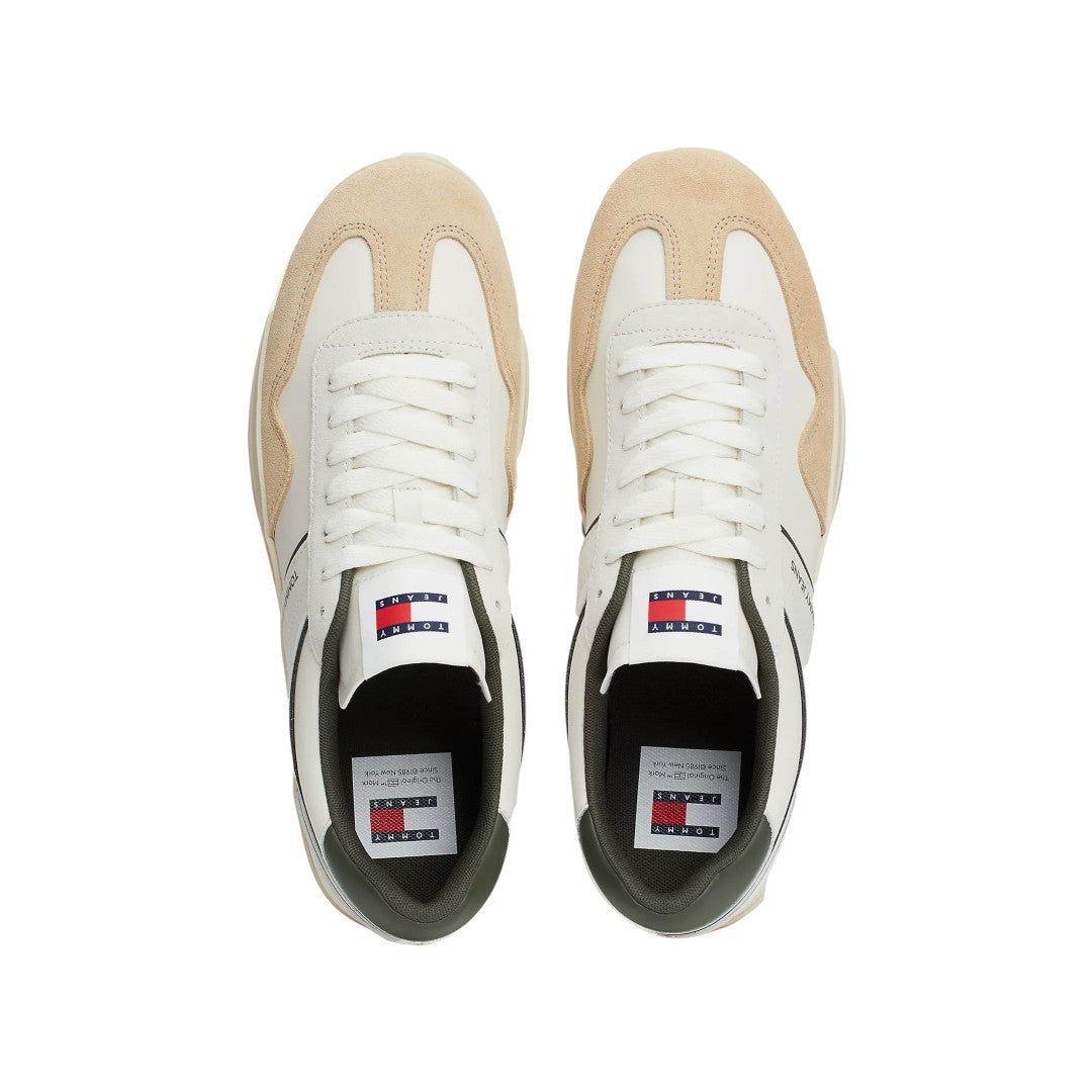 Tommy Hilfiger The Greenwich Leather Trainer Men EM0EM01462-WHTOLV
