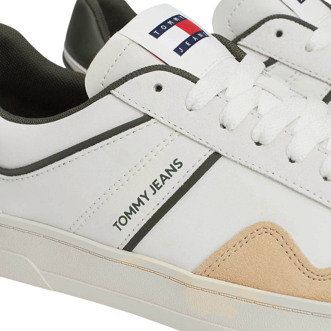 Tommy Hilfiger The Greenwich Leather Trainer Men EM0EM01462-WHTOLV