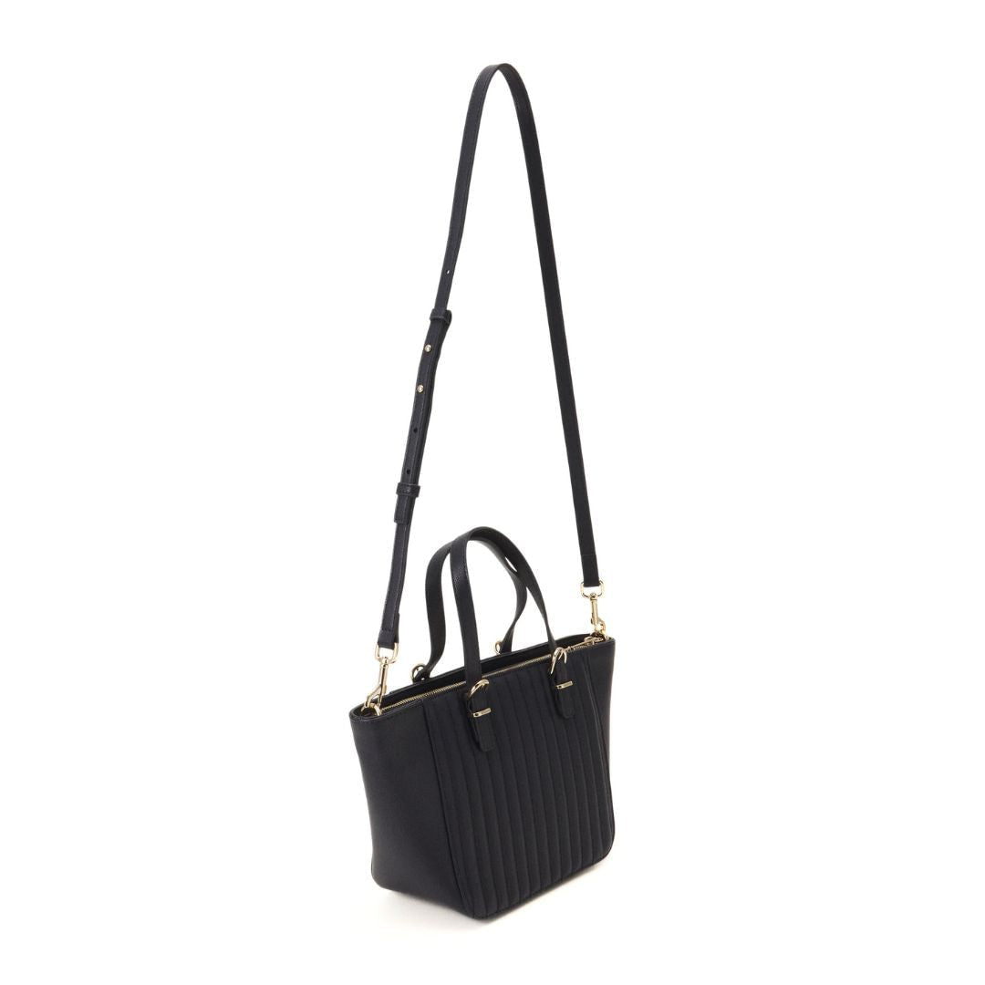 Tommy Hilfiger Timeless Small Tote Quilted Bag - BLK - Black