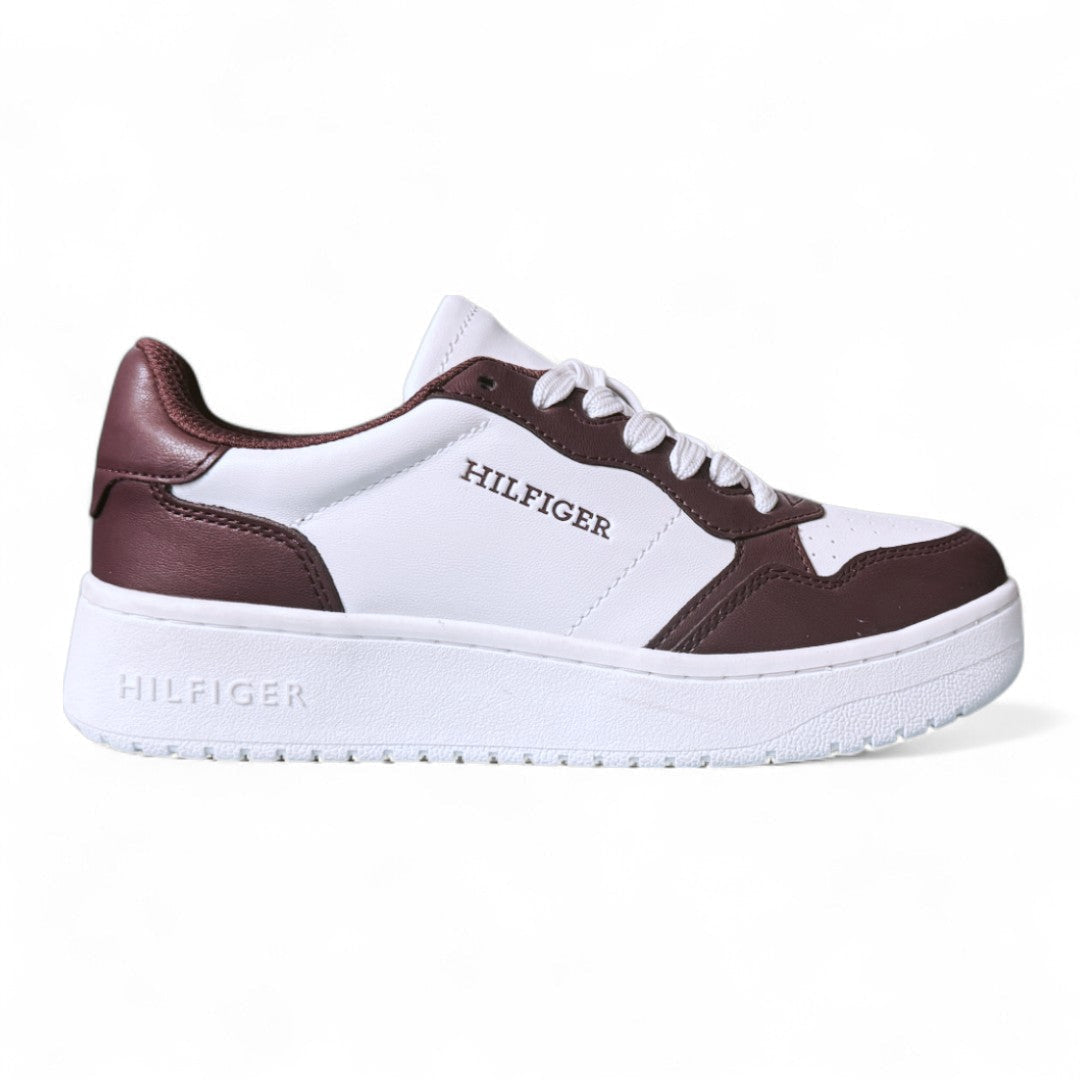 Tommy Hilfiger Tizzi Sneakers Women - WHTMRN - White/ Maroon / 35.5