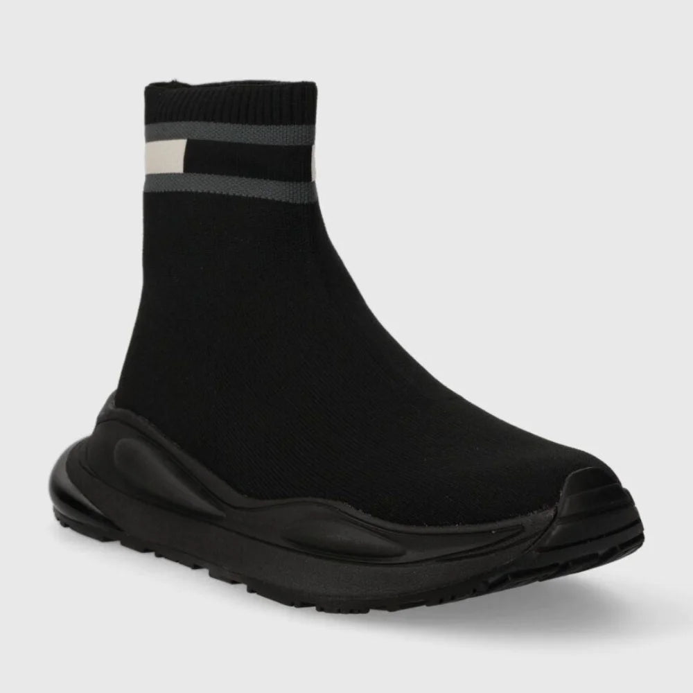 Tommy Hilfiger TJM Knitted Mid Cut Sneaker Men EM0EM01202 - BLK - Shoes