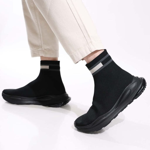 Tommy Hilfiger TJM Knitted Mid Cut Sneaker Men EM0EM01202 - BLK - Shoes